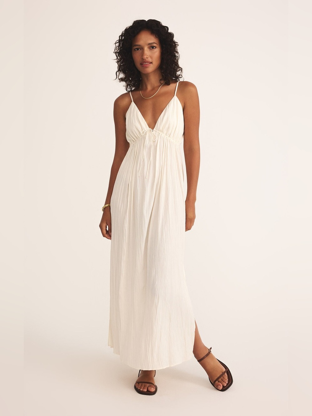 NWT Z Supply Sandstone Manon Satin maxi Dress
